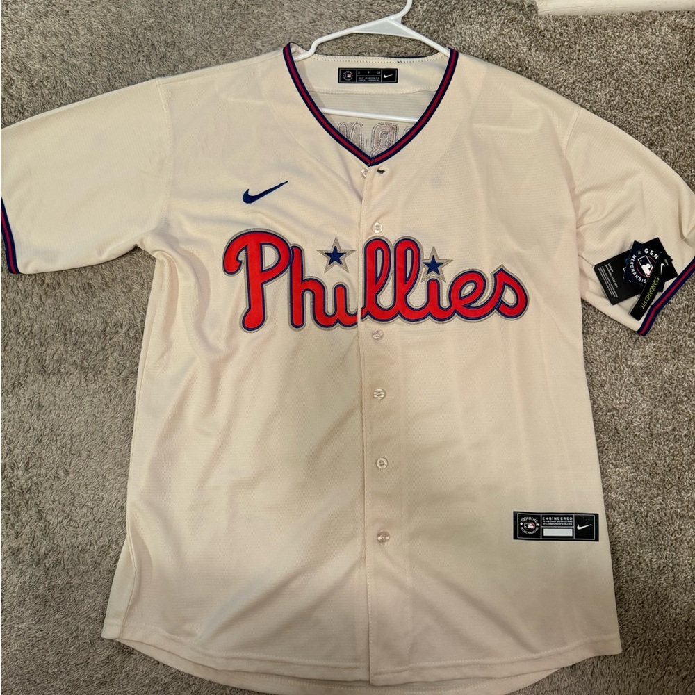 Trea Turner ivory Phillies jersey